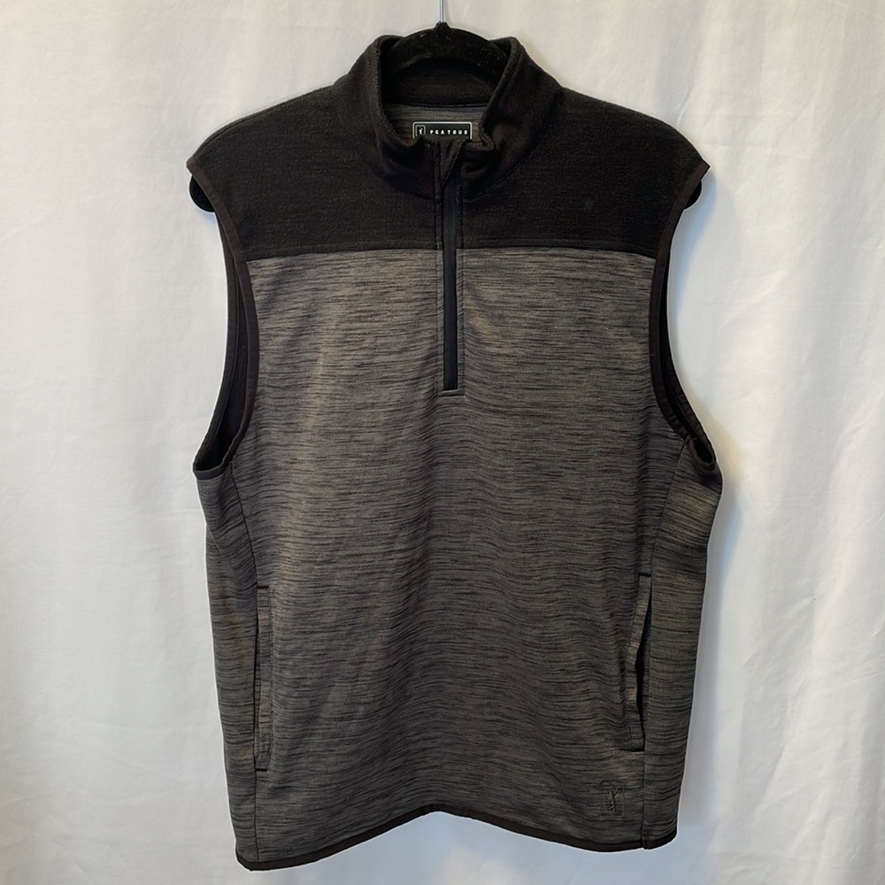 PGA Tour Sleeveless Half-Zip Pullover Vest Men’s Medium‎ Golf Outdoors Sporty